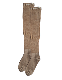  pure wool Long stocking plain design Brown
